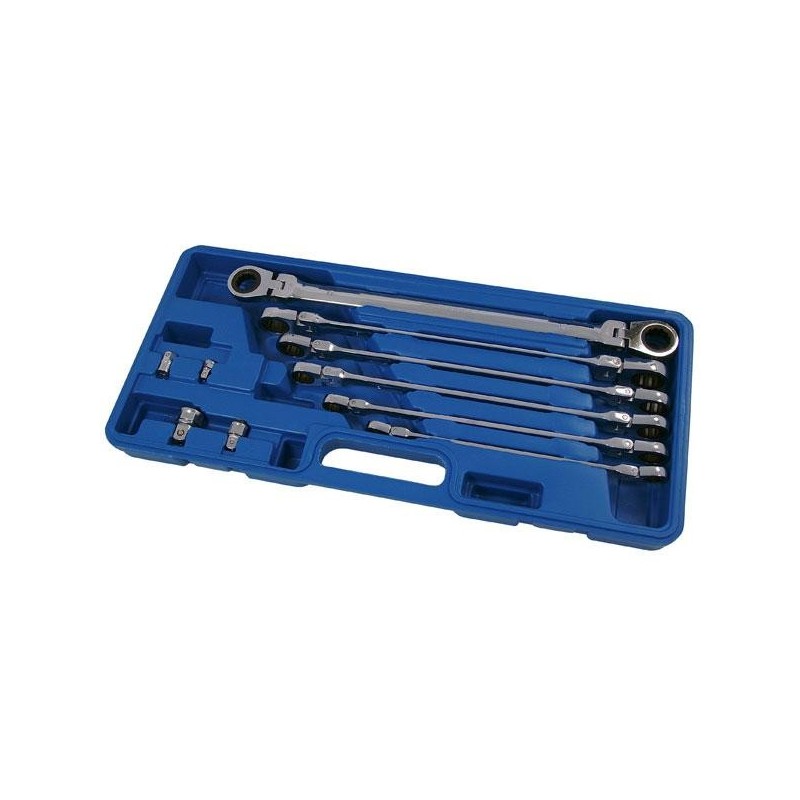 Zestaw kluczy płasko oczkowych na przegubie