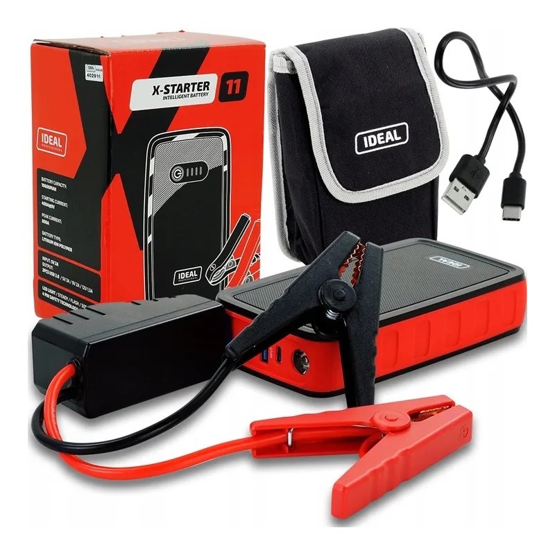 Rozruch powerbank ładowarka booster ideal x-starter 11 pro 10600mah