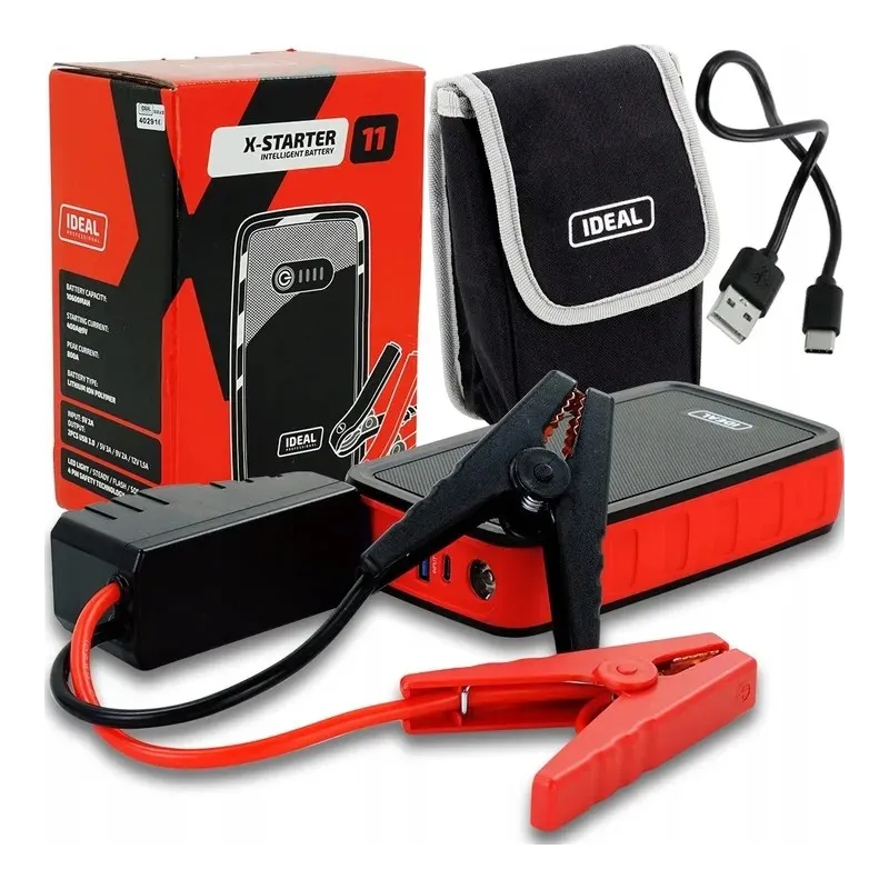 Rozruch powerbank ładowarka booster ideal x-starter 11 pro 10600mah