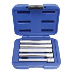 Socket spanners for deep-set screws 3/8 8-14mm 5 pcs 120mm asta