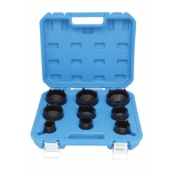 Zestaw nasadek do nakrętek rowkowych 9 el.