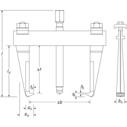 Hazet ściągacz dwuramienny 2 ramienny wewnętrzny zewnętrzny łożysk piast