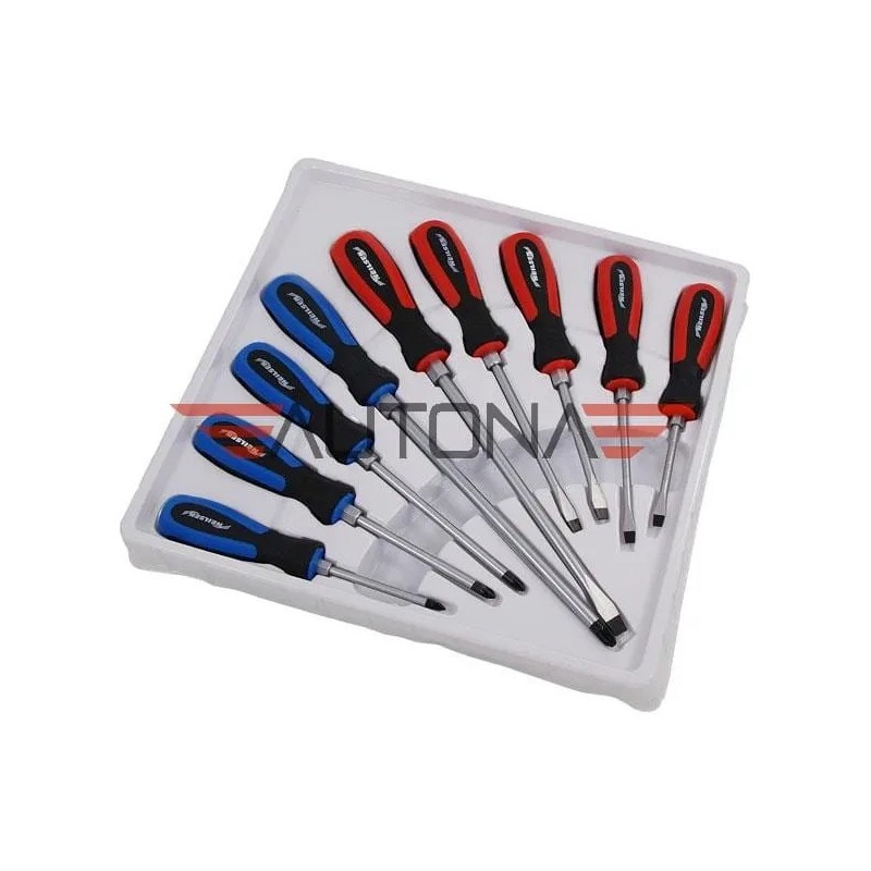 Zestaw śrubokrętów do pobijania wkrętaki 9el pz