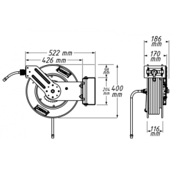 Hazet zwijadło pneumatyczne wąż automatyczne 20m 3/8"