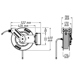 Hazet zwijadło pneumatyczne wąż automatyczne 20m 3/8"