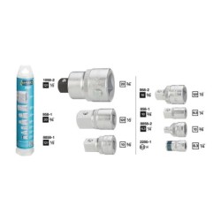 Hazet zestaw redukcje adaptery 1 4 3 8 1 2 3 4 7 el