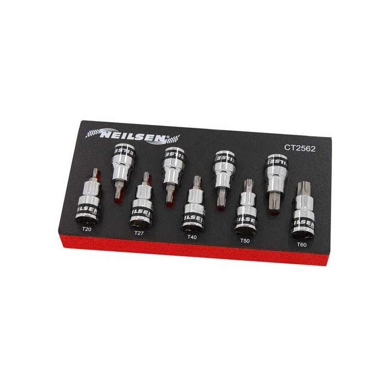 Zestaw bitów bity w nasadce klucze nasadki 1 2 trzpieniowe torx t20-t60 crv