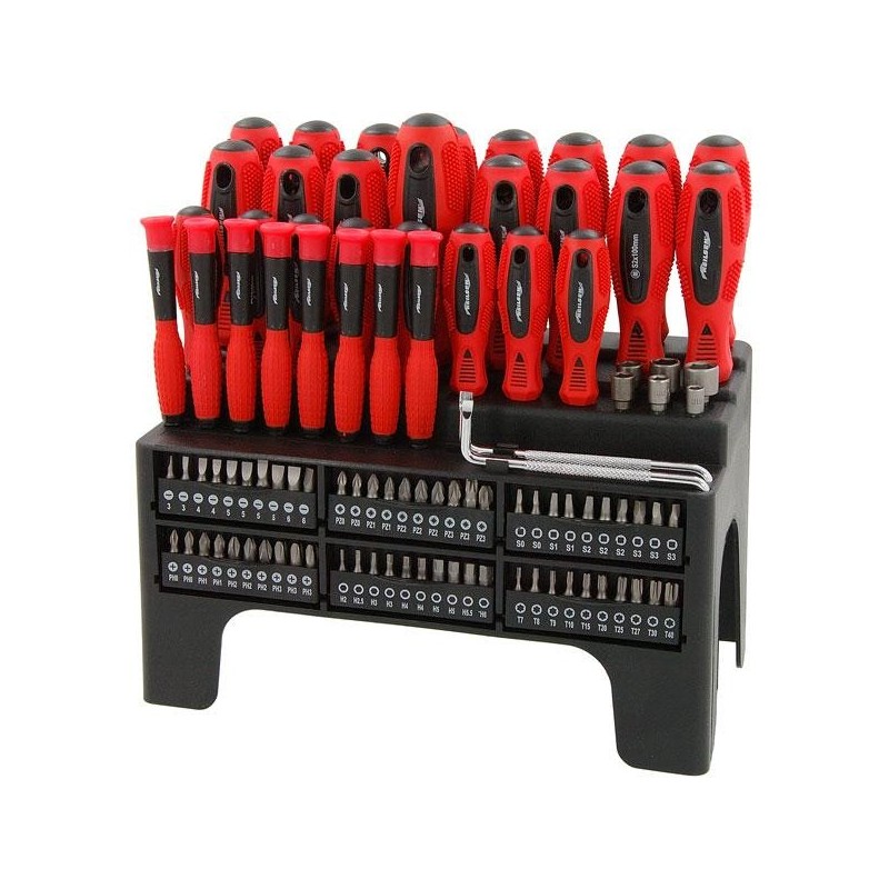 Zestaw wkrętaków śrubokrętów bitów 100el.