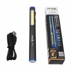 Latarka lampa warsztatowa akumulatorowa led cob 300lm długopisowa asta