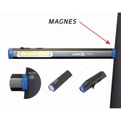 Latarka lampa warsztatowa akumulatorowa led cob 300lm długopisowa asta