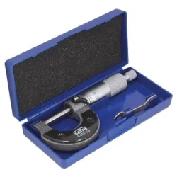 Mikrometr zewnętrzny noniuszowy analogowy 0-25mm 0,01 mm Satra