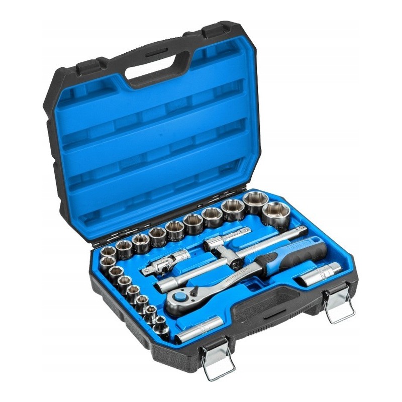 Zestaw nasadek kluczy nasadowych w walizce 24 el 8-3mm hogert