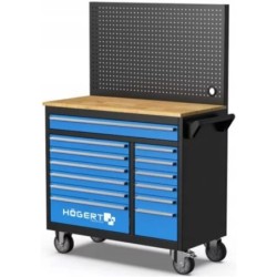 Hogert szafka warsztatowa wózek narzędziowy 13- szuflad z panelem ściannym