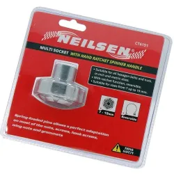 Universal socket spanner 7-19mm with multi-function ratchet
