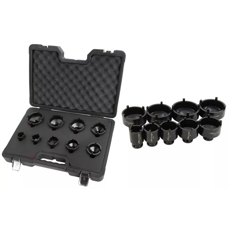 Zestaw nasadek kluczy klucze nakrętek rowkowych wieńcowych sworzni km4-km12