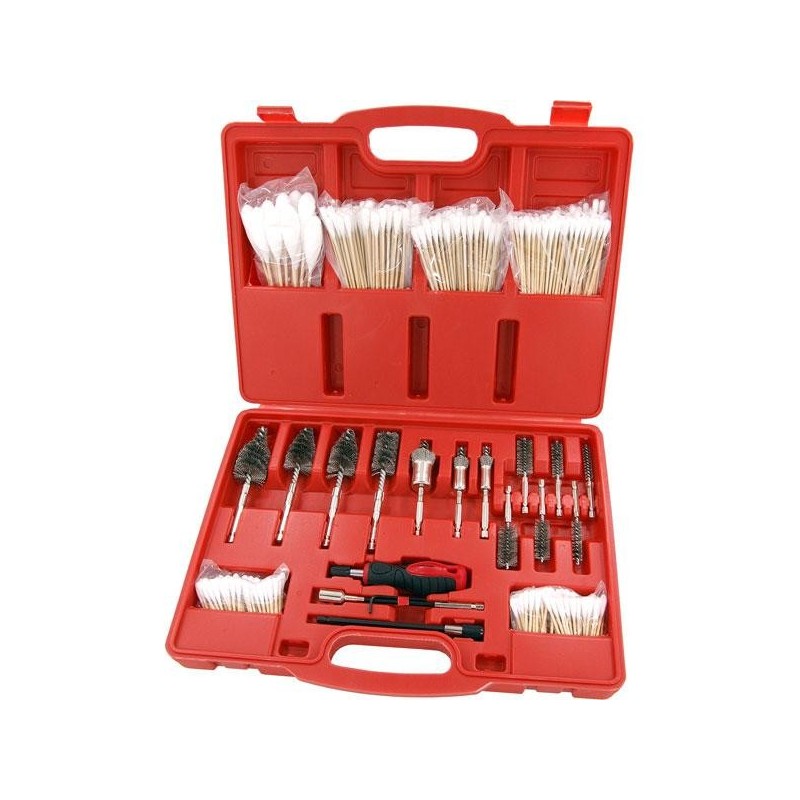 Zestaw szczotek do czyszczenia gniazd wtryskiwaczy szklanek tulei głowic