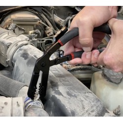 Szczypce do opasek zaciskowych na podwójnym przegubie wygięte długie 430mm