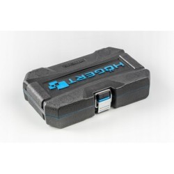 Hogert zestaw kluczy nasadowych 1/4" nasadki bity klucze nasadowe 46 szt w walizce