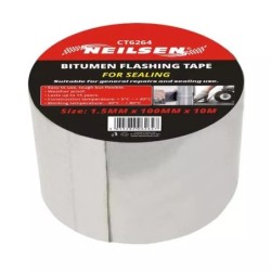 Silver bitumen roofing tape 100mm x 10m neilsen