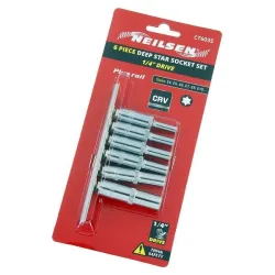 Torx sockets long e4-e10 1/4 torxe neilsen spanner set