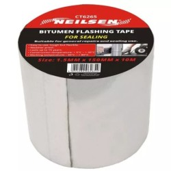 Taśma dekarska bitumiczna uszczelniająca srebrna 150mm x 10m neilsen