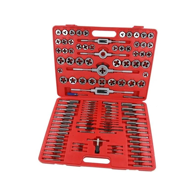 Zestaw gwintowników i narzynek calowe metryczne 115el. neilsen