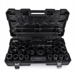 Zestaw narzędzi kluczy udarowych 3/4″ i 1" (26el) (6kąt) w walizce 17-65mm