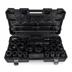 Zestaw narzędzi kluczy udarowych 3/4″ i 1" (26el) (6kąt) w walizce 17-65mm