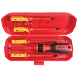 Insulated vde screwdrivers 7 elements.