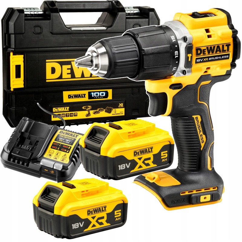 Wiertarko wkrętarka akumulatorowa dewalt 18v xr 68nm 2x5.0 ah zestaw