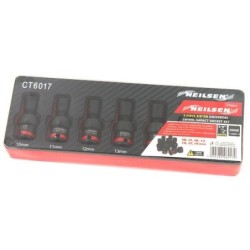 Nasadki klucze zestaw kluczy udarowe 10-19mm 3/8 przegubie kulowym neilsen