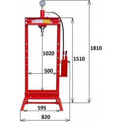 Prasa hydrauliczna 20 ton podwójny napęd
