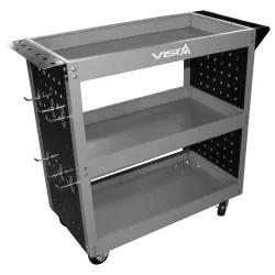 Cabinet workbench 300kg tool trolley 3 shelves