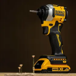 208 нм 1/4" безщітковий акумуляторний ударний дриль-шуруповерт dewalt dcf850n