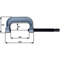 Ściągacz sworzni tulei na aucie - prasa śrubowa