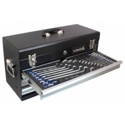 Skrzynka narzędziowa z wyposażeniem 145el organizer walizka metalowa vista