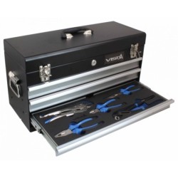 Skrzynka narzędziowa z wyposażeniem 145el organizer walizka metalowa vista