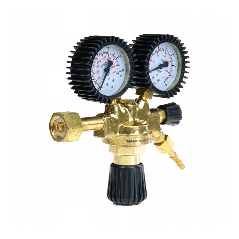 Reduktor ciśnienia butlowy do spawarki azot 2 manometry
