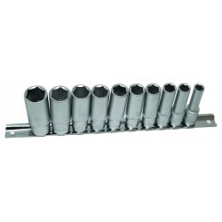 Nasadki 1/2" 6 kątne długie 9-21 mm asta