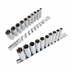 Sockets 3/8″ 6 angle long 8-19 mm asta