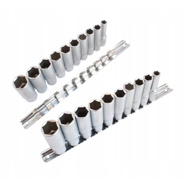 Nasadki 3 8 6 kątne długie 8-19 mm asta