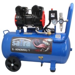 Kompresor bezolejowy 50l 1.1kw 10 bar 230v 2 cylindy