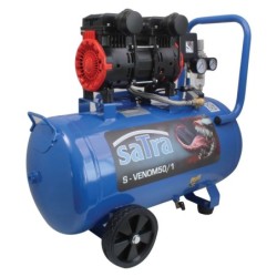 Kompresor bezolejowy 50l 1.1kw 10 bar 230v 2 cylindy