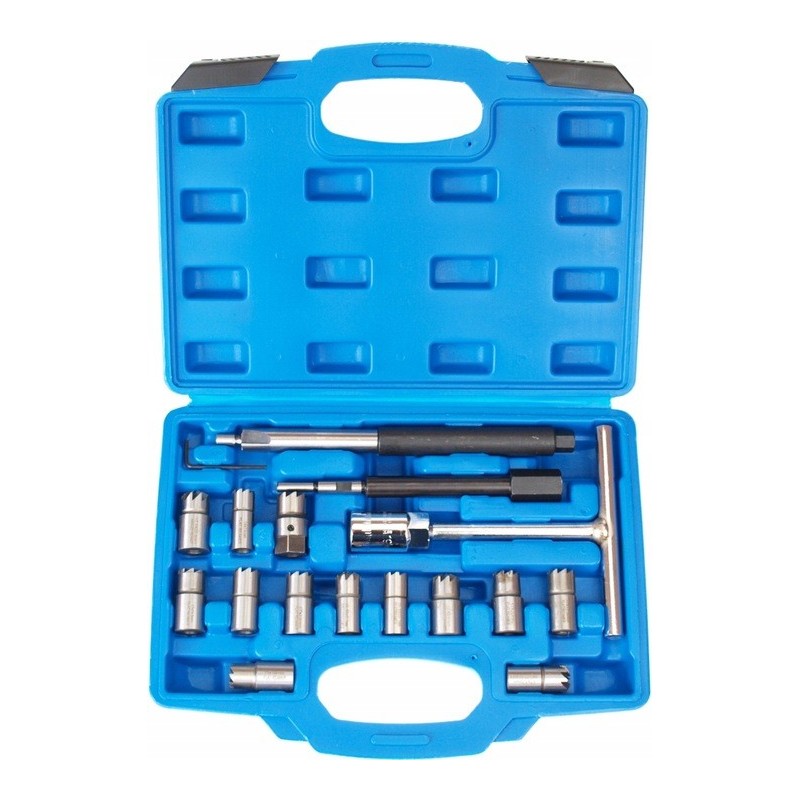 Frezy do czyszczenia gniazd wtryskiwaczy frez wtrysków 17 el