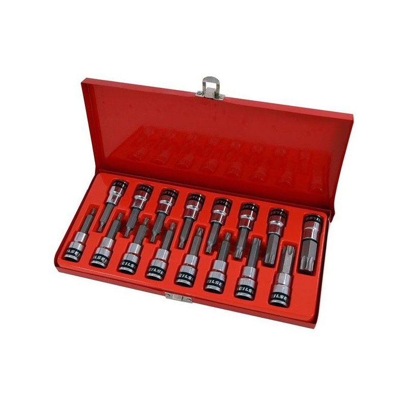 Zestaw kluczy torx nasadki t20-t80 16 el