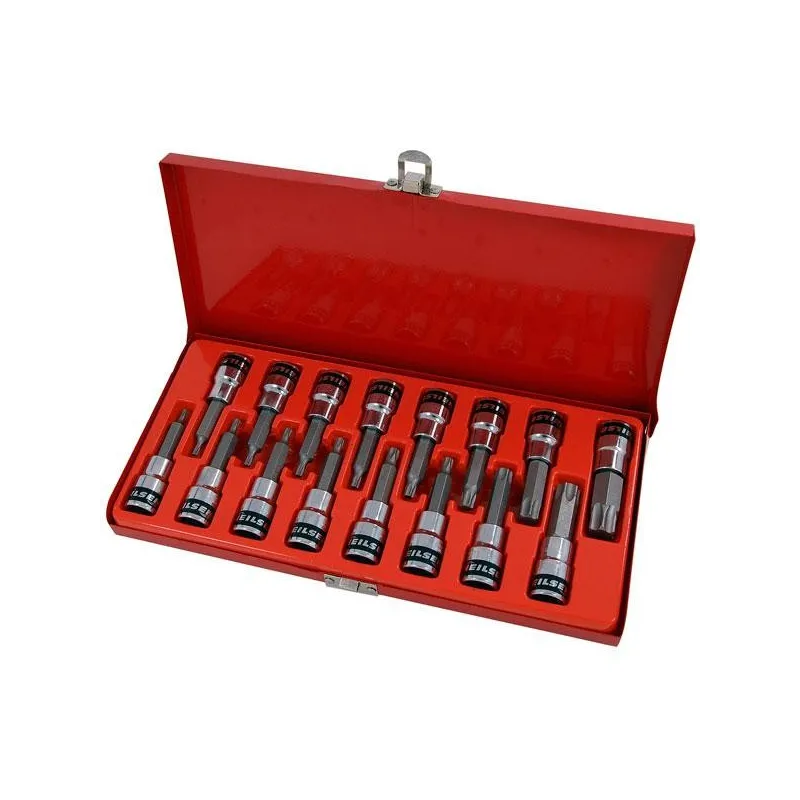 Zestaw kluczy torx nasadki t20-t80 16 el