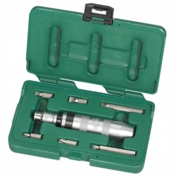 Wkrętak Udarowy Do Pobijania z Końcówkami Walizka Sata