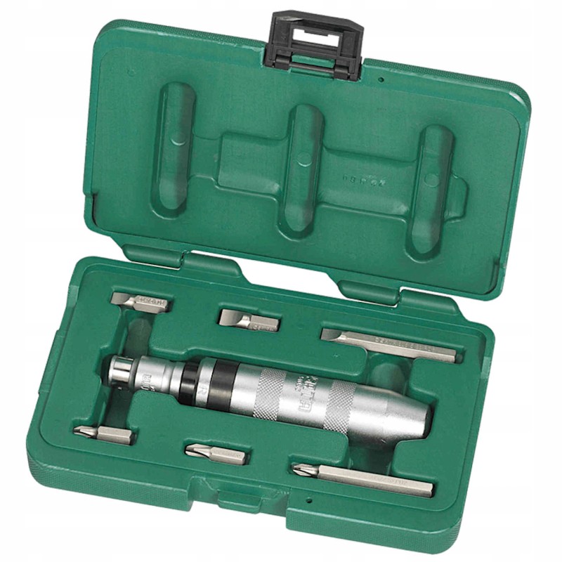 Wkrętak Udarowy Do Pobijania z Końcówkami Walizka Sata