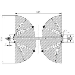 PODNOŚNIK DWUKOLUMNOWY 4T Łączony górą 760-1450MM