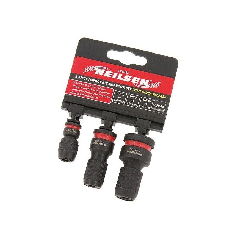 Zestaw Adapter klucz udarowy 1 2 3 8 1 4 do bitów 1 4